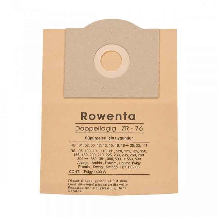 Rowenta ZR 76 Kağıt Toz Torbası 5'li Paket
