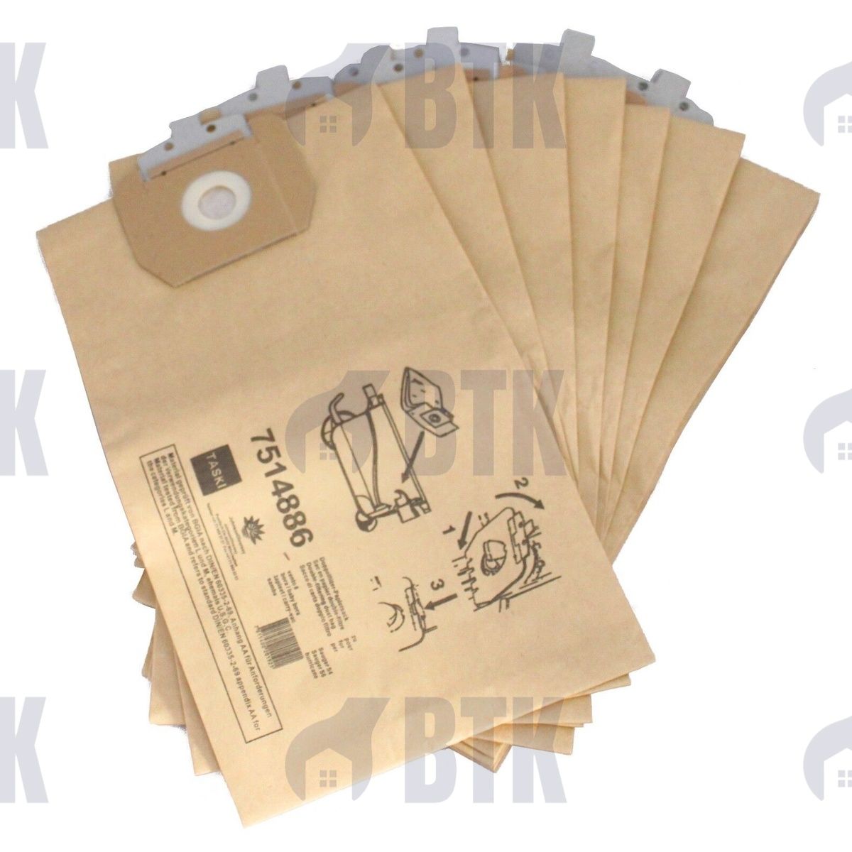 Taski Vento 8 Kağıt Toz Torbası 7514886 (10'lu Paket)