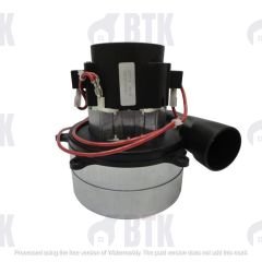 Çift (İki) Fanlı Egzostlu 24 V Süpürge Motoru 400W Bakır Sargılı - BT017024