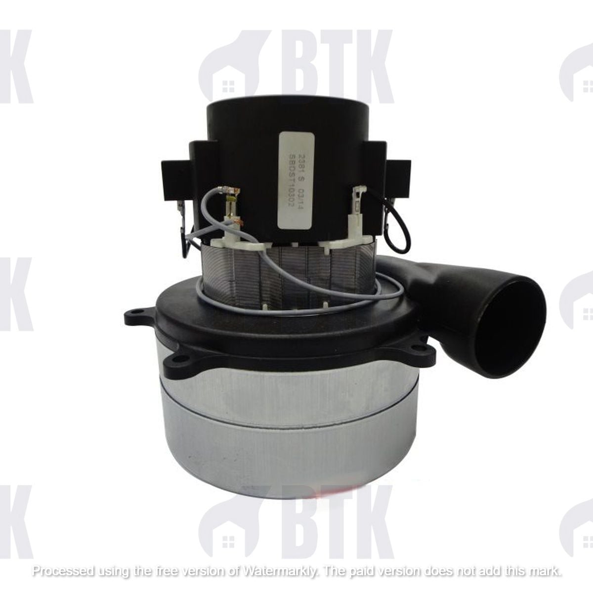 Üç Fanlı Egzostlu 24 V Süpürge Motoru 400W Bakır Sargılı - BT017324