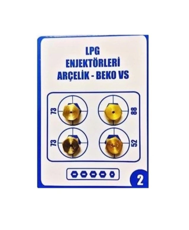 Universal Lpg Enjektör 9 Lokma (Arçelik-Beko-Altus-Bosch-Siemens-Profilo-Aeg)