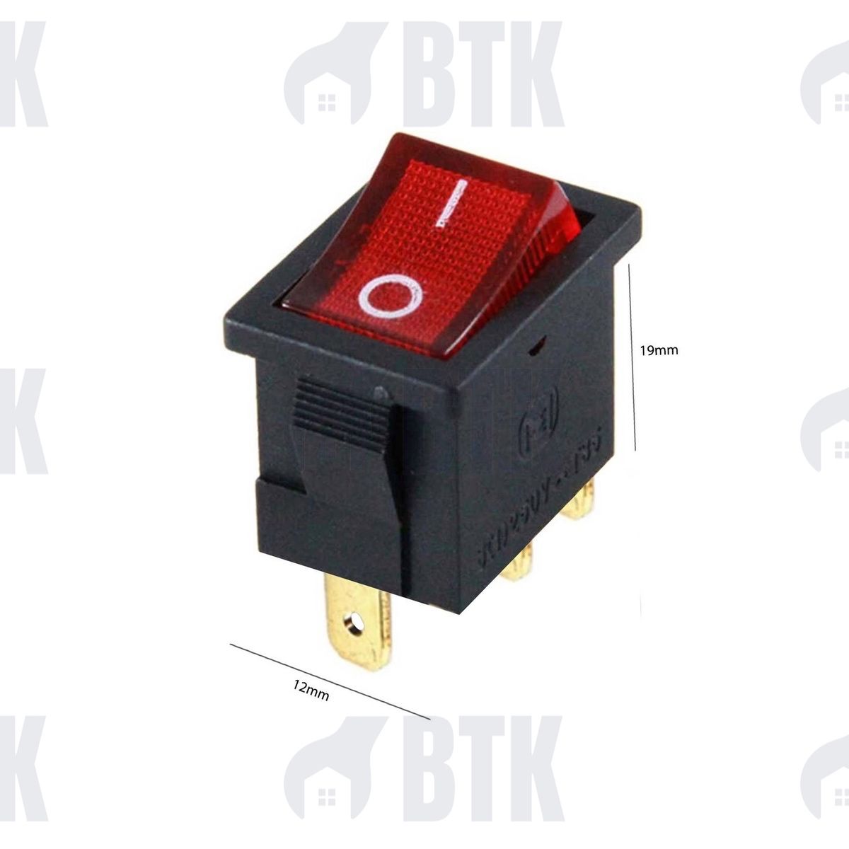 Mini Işıklı Anahtar Kırmızı