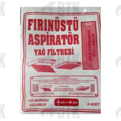 Elyaf Aspiratör Filtresi 5'li Paket