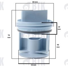 Bosch Çamaşır Makinesi Pompa Filitre Kapağı