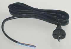 Yassı Süpürge Kablosu 6,3 m (2x0,75 Fişli Kablo Siyah)