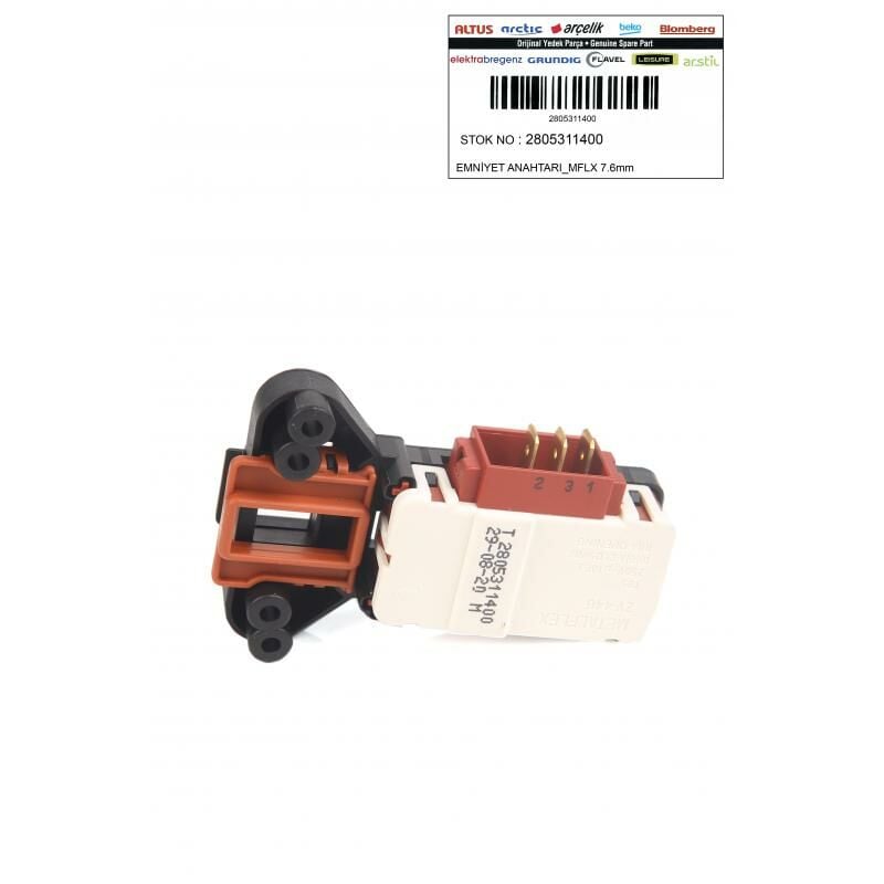 Arçelik 3650 Çamaşır Makinesi Kapı Kilidi Metalflex ZV-446T