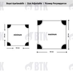 Çamaşır ve Kurutma Makinesi Ayarlanabilir Birleştirme Kiti - Gri